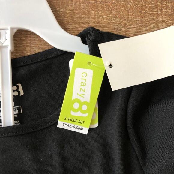 Crazy 8 Girls' Short Sleeve Curve Hem Pajama Set Small 5-6 - Picture 10 of 10